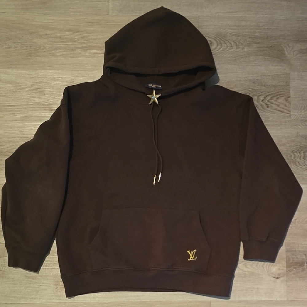 Louis Vuitton Embellished Brown Hoodie